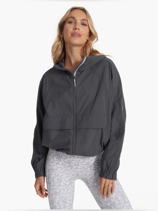 Vuori Jackets & Blazers - Vuori Women’s Shores Jacket Full Zip Hooded Lightweight Running in Gray XS